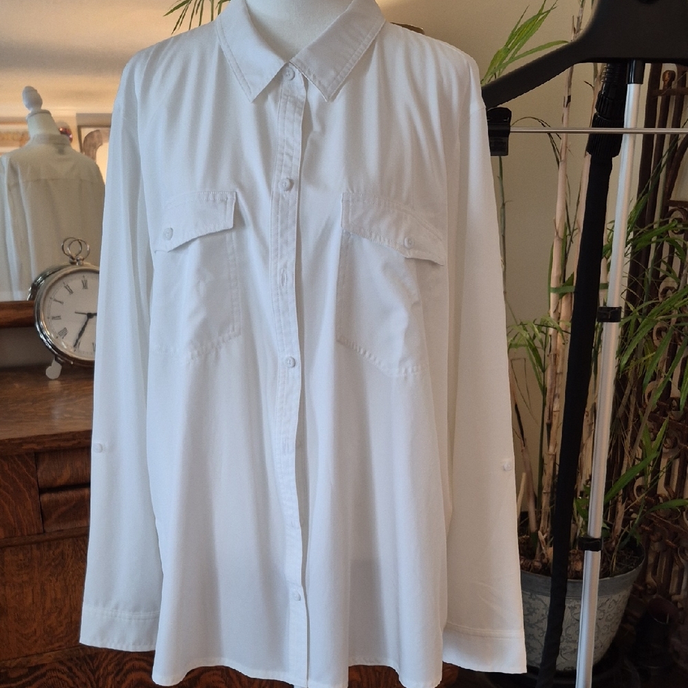 Eddie Bauer Women's White Classic Fit Shirt